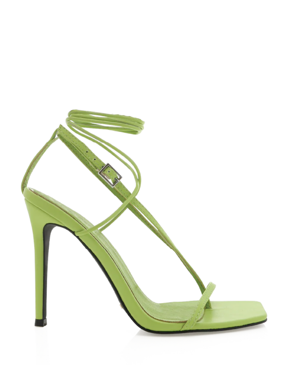 Billini Galina Acid Green Heeled Sandals | Fierce Footwear – FIERCE ...